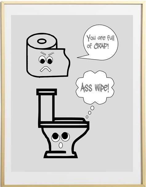 Funny Bathroom Art Sign Bathroom Wall Decor Bathroom Quote Etsy In Funny Bathroom Art