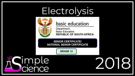 Electrolysis Revision Nsc Physical Sciences Paper Question Youtube