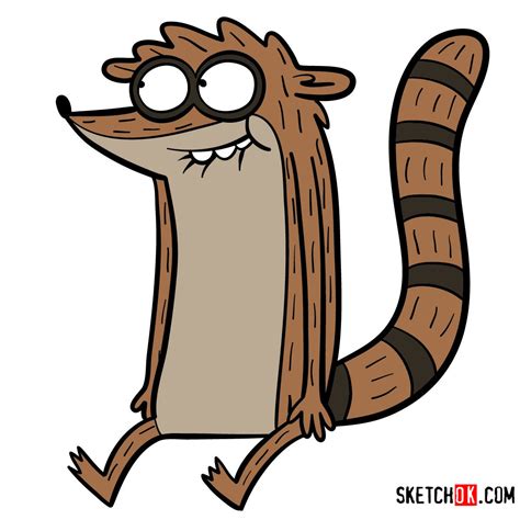 How To Draw Rigby Regular Show Sketchok Easy Drawing Guides