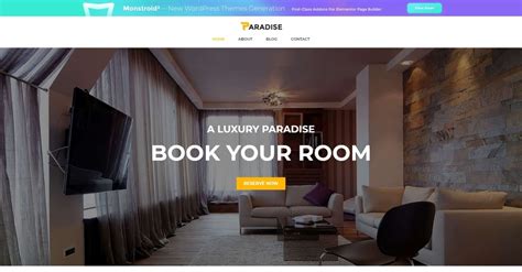 Live Preview For Free Wordpress Theme For Hotel Wordpress Theme