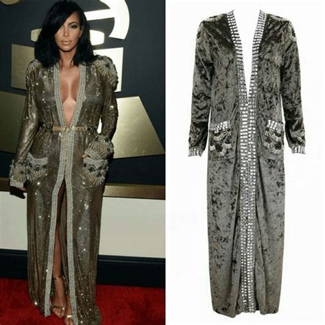 2017 Autumn Women Long Coat Kim Kardashian Fashion Celebrity Robe Coats