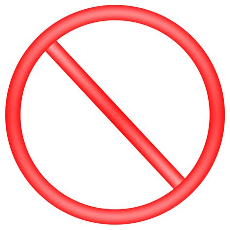 No Symbol Sign Clip Art Prohibido Png Download 800800