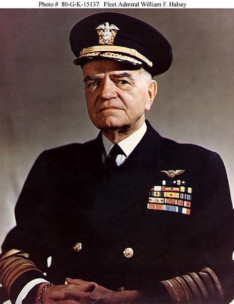 Fleet Admiral William Bull Frederick Halsey Jr Us Navy Commanded