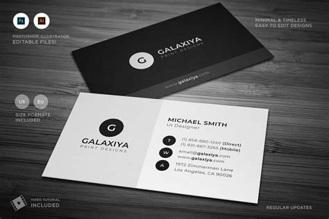 Ad Minimal Corporate Business Card By Galaxiya On Creativemarket