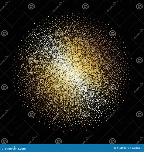 Tiny Gold Glittering Spangles Sparks Splatter Or Night Sky With