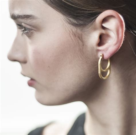 Balanced Hoop Earrings Ola 3d Printed Jewelry