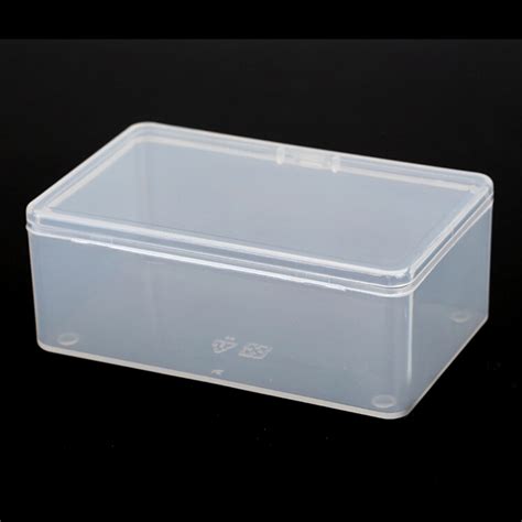 1pc Store Practical Transparent Plastic Coin Craft Storage Box Small