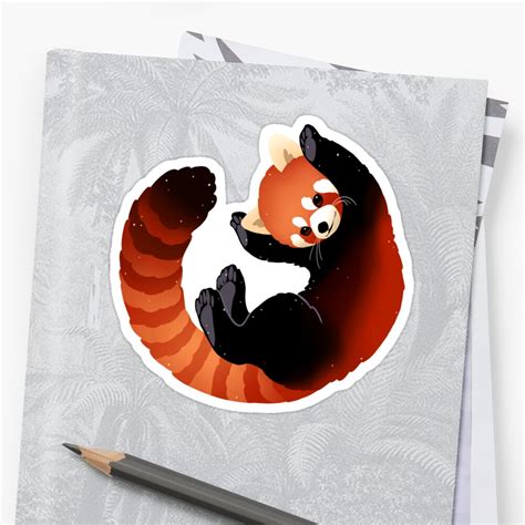 Red Panda Sticker By Twicinas Redbubble
