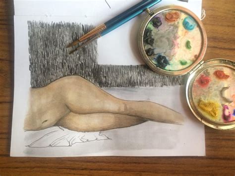 Arantza Sestayo Acuarela Desnuda Watercolour Nude In Malcolm My XXX