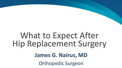 What To Expect After Hip Replacement Surgery Youtube