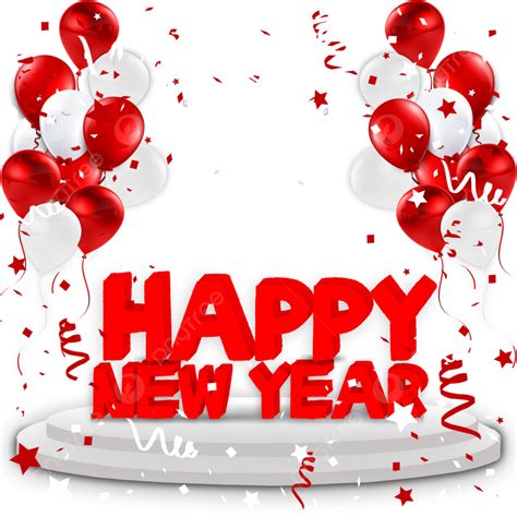 Happy New Years Png Transparent Red And White Happy New Year Design