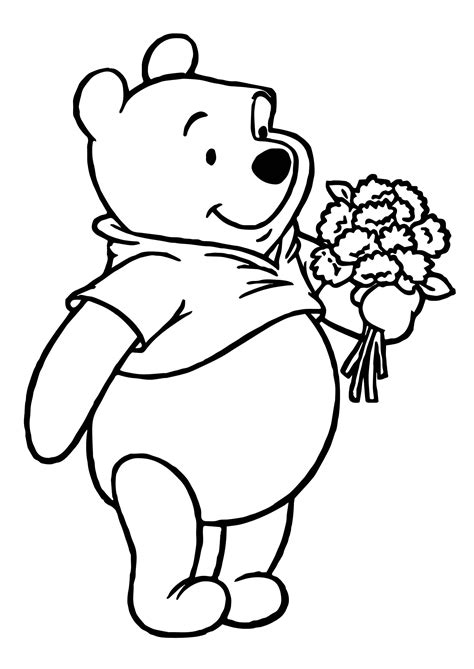 Easy To Color Winnie The Pooh Coloring Pages Print Color Craft