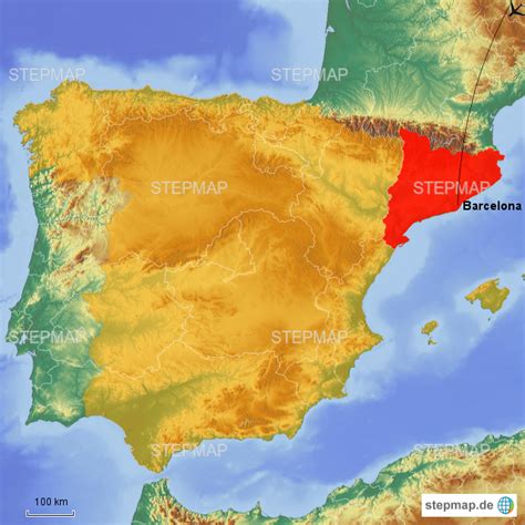 Große detaillierte karte von spanien. StepMap - Spanien - Landkarte für Deutschland