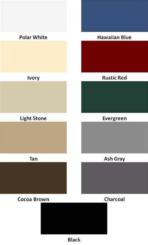 Metal Buildings And Carports Color Choices