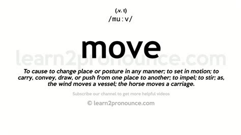 How To Pronounce Move English Pronunciation Youtube