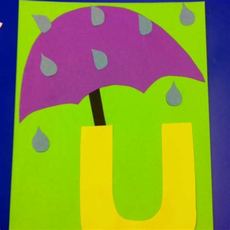Letter U Umbrella In 2020 Letter U Crafts Preschool Letter Crafts
