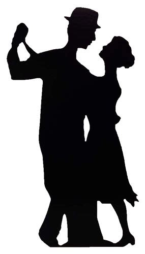 Silhouette Couple Dancing Lifesize Cardboard Cutout 182cm Partyrama