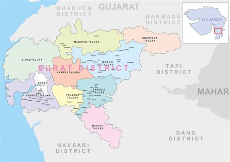 Surat District Map Vrogue Co