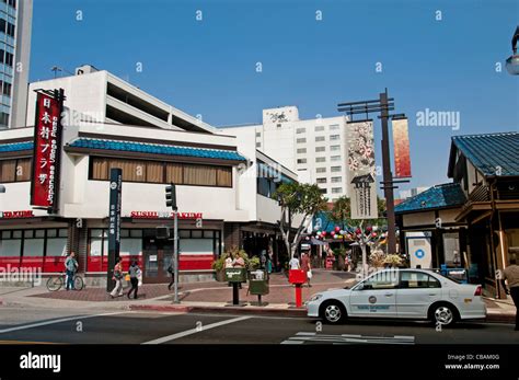 Little Tokyo Japan Japanese Center Town Los Angeles United States Stock