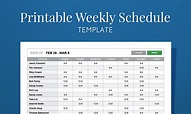 Free Printable Weekly Work Schedule Template For Employee Scheduling ...