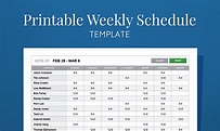 Free Printable Weekly Work Schedule Template For Employee Scheduling ...