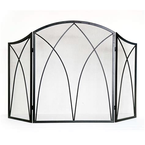 Style Selections 4787 In Blackpowder Coated Steel 3 Panel Arched