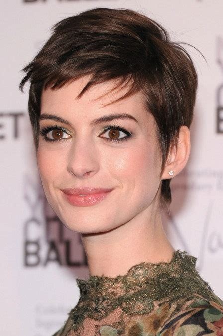 Anne Hathaway Pixie Cut Back