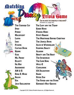 You may know all the words to one or two of your favorite films, but there's still so many more movies to discover before you fully become part of. Disney Movies Trivia for Kids. Free printable! Perfect for ...