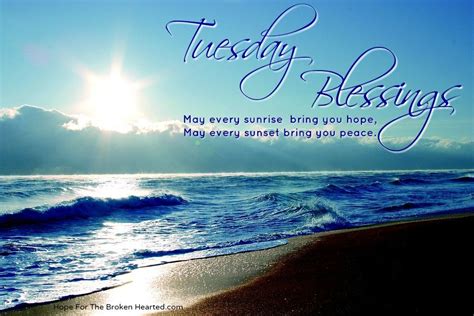 Tuesday Blessings Sunrise Sunset Poster