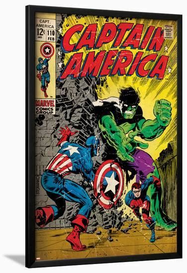 Marvel Comics Retro Captain America Comic Book Cover No110 With The