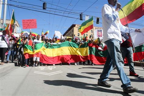 Seattle Ethiopians March In Solidarity With Protests Back Home
