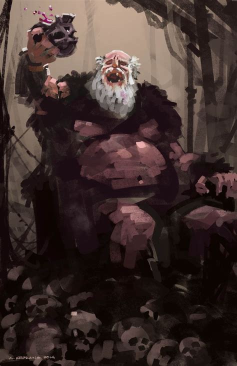 Old Barbarian By Armand Serrano Painting Concept Art Illustration