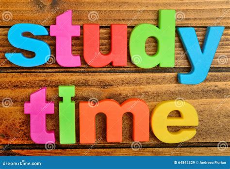 Study Time Word Stock Image Image Of Inspect Lesson 64842329
