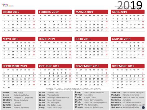 Calendario 2019 6 Imagenes Educativas