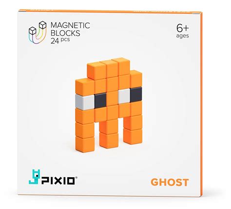 Ukidz Pixio Mini Monster Ghost 24 Magnetic Blocks In 3 Colors