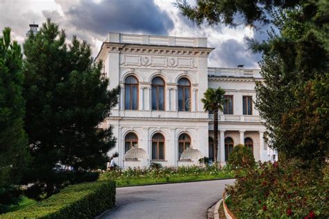 Exterior Of Livadia Palace In Yalta In Crimea With A Beautiful Garden
