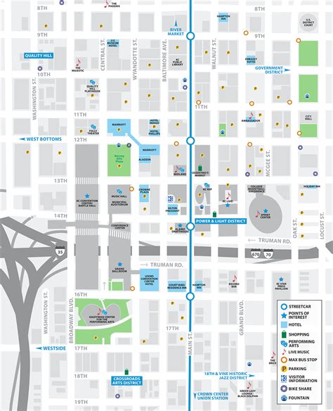 Downtown Kansas City Map Visit Kc