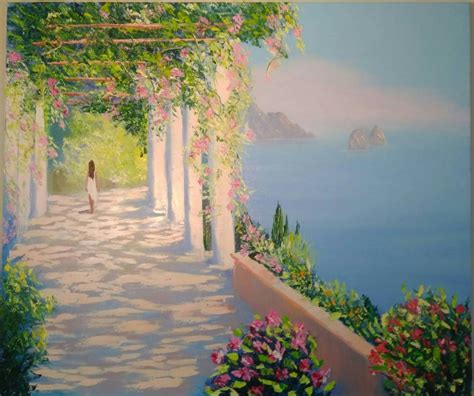 Mediterranean Landscape Oil Painting By Natalia Kolesnichenko