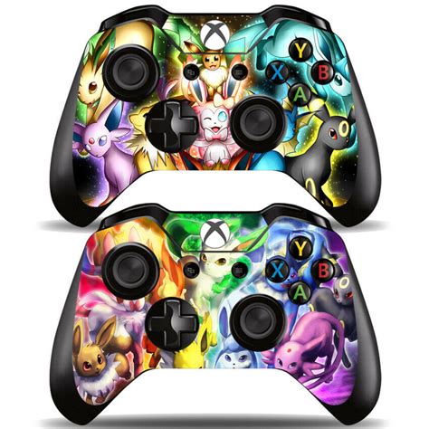 2 Pack Xbox One Controllers Remote Vinyl Skin Decals Stickers Eevee