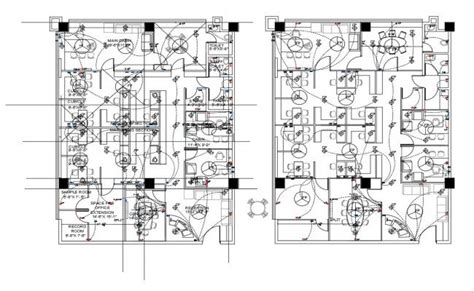 Electrical Layout Plan And Furniture Layout Plan Details Of Office