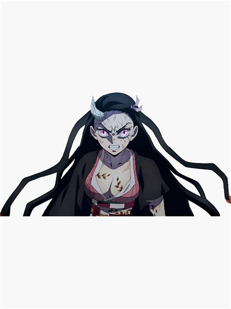 Nezuko Angry Sticker By Snailhunter66 Redbubble