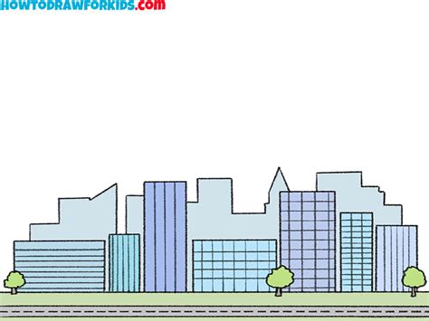 How To Draw A Cityscape Easy Drawing Tutorial For Kids