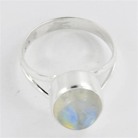 Moonstone Ringssilver Sterling Ringnatural Gemstone Jewelrysolid 925