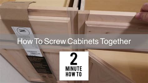 How To Screw Cabinets Together Simple And Easy Youtube