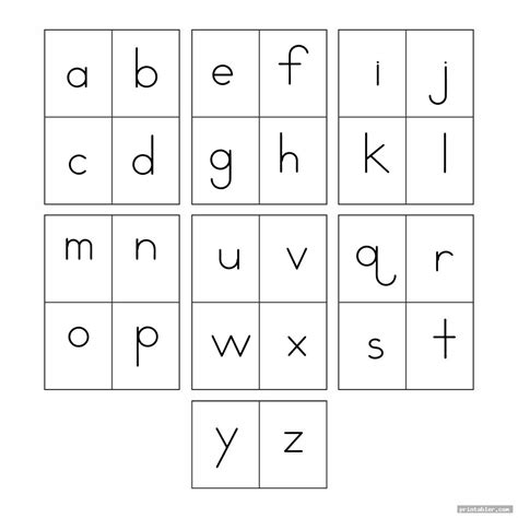 It contains alphabet letters from a to z (upper case and lower case). Printable Lower Case Alphabet Flash Cards - Printabler.com