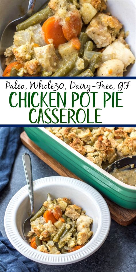 This chicken casserole recipe is healthy but also a hearty meal. This Whole30 chicken pot pie casserole is the the perfect ...