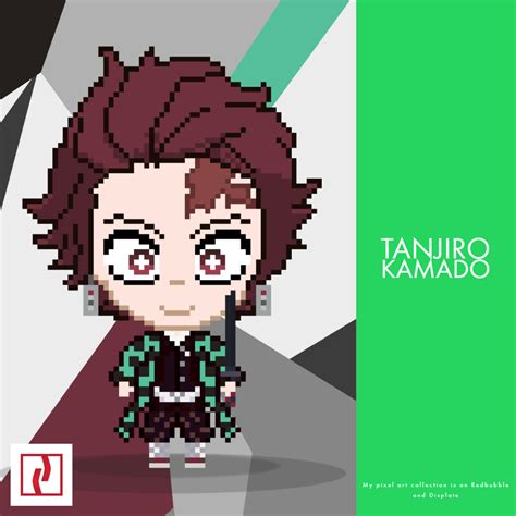 Demon Slayer Tanjiro Kamado Pixel Art On Behance
