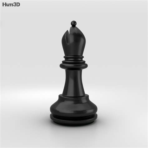 Classic Chess Bishop Black 3d Model Hum3d