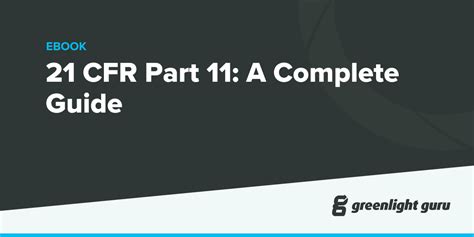 21 Cfr Part 11 A Complete Guide