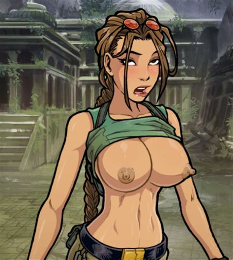 Tomb Raider Sex Art Stimulation Tongue Topless Standing Lara Croft Classic Valorant